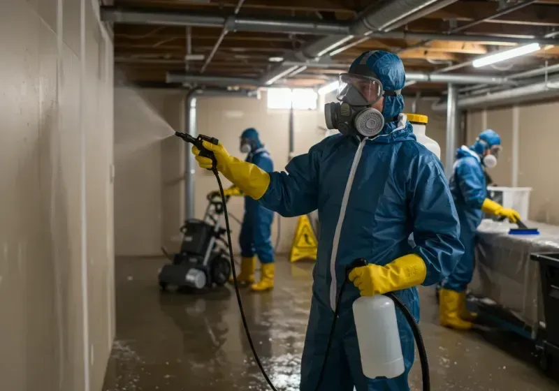 Basement Sanitization and Antimicrobial Treatment process in Johnson, KS