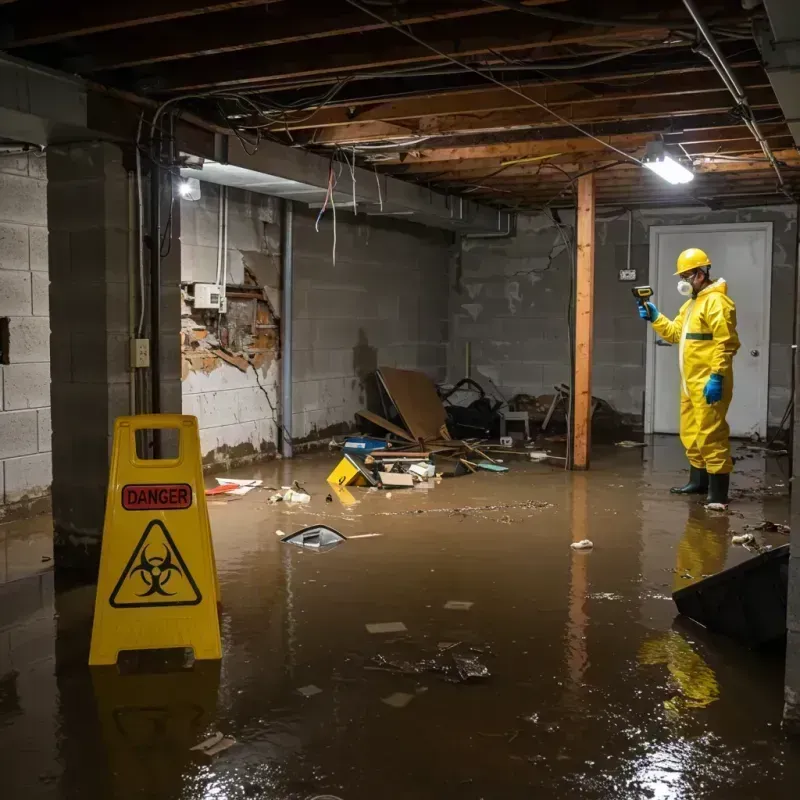 Flooded Basement Electrical Hazard in Johnson, KS Property